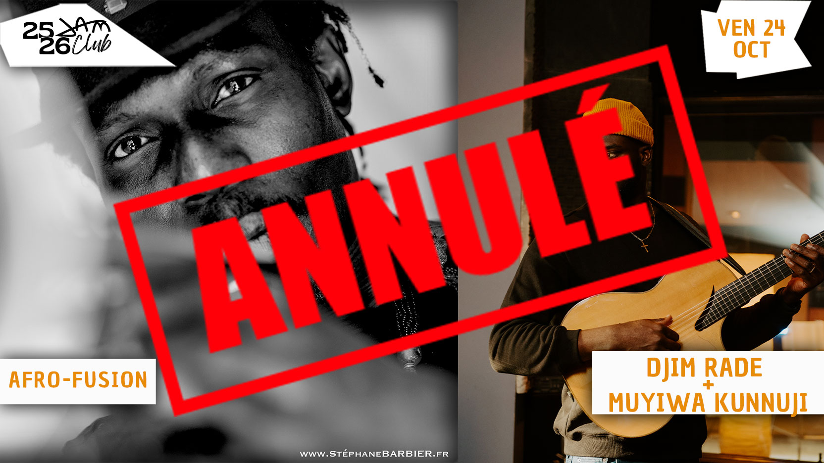 ⚠️CONCERT ANNULÉ⚠️DJIM RADE + MUYIWA KUNNUJI - LE 24/10 L'Association ...